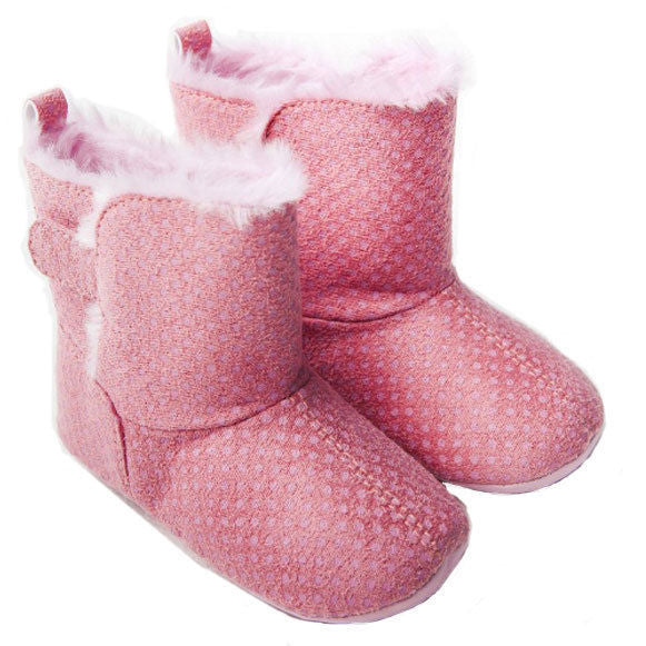 Cot and Candy Playette Polka Dots Sherpa Boots - 12-18M