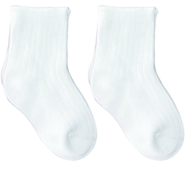 Cot and Candy Playette White Bamboo Socks - Pack Of 2