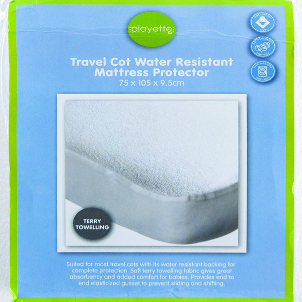 Cot and Candy Playette Embossed Water Resistant Travel Cot Mattress Protector