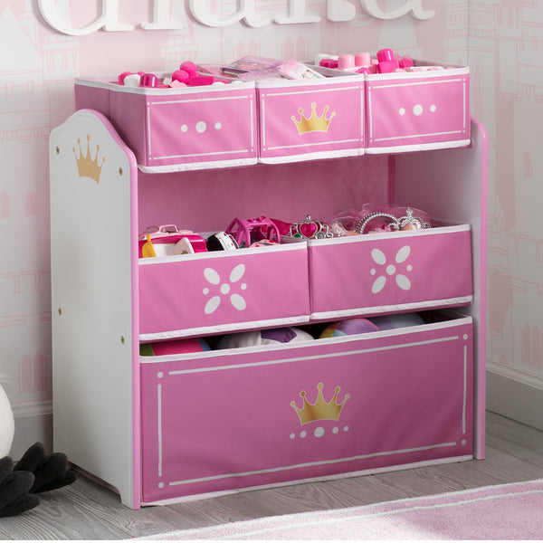 Cot and Candy Delta Children Princess Crown Multi Bin Toy Organizer