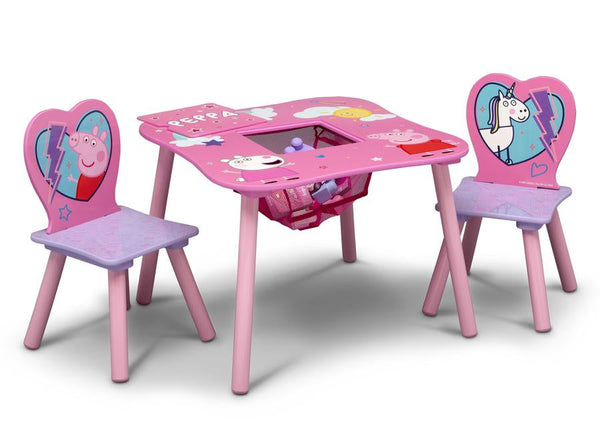 Cot and Candy Peppa Pig Table and Chair Set with Storage