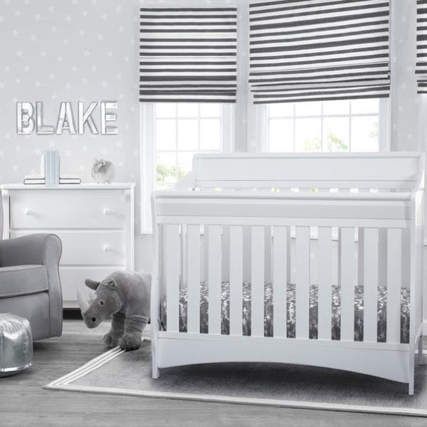 Cot and Candy Delta Children Bentley S Series Deluxe 6 In 1 Crib, White