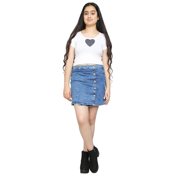 VYN Denim Short Skirt for Teen Girls – OTA