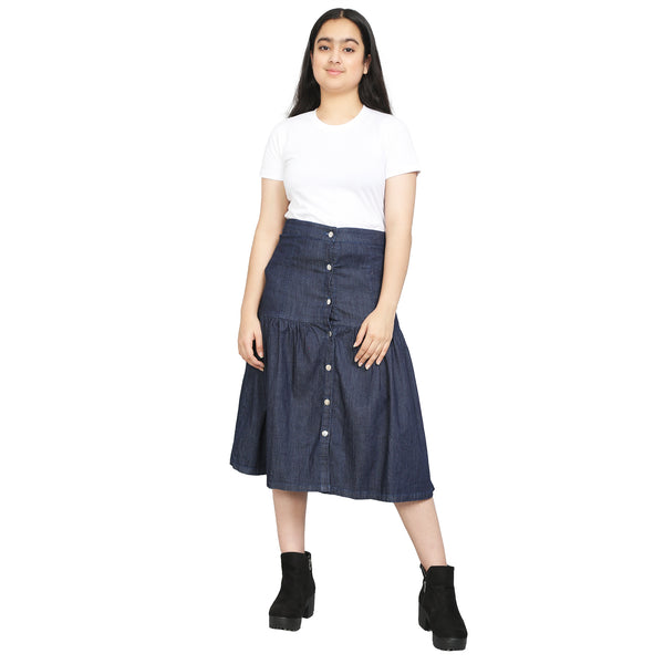 VYN Denim Long Skirt for Teen Girls – SKELA