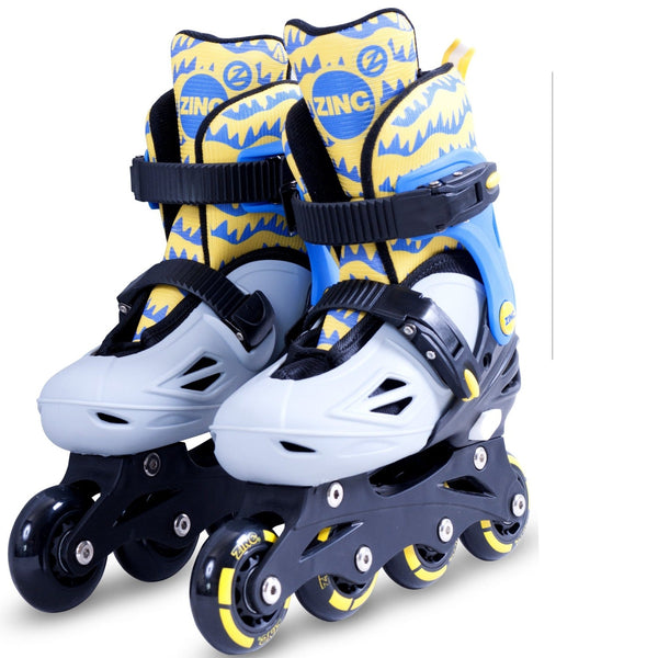 Cot and Candy Zinc Adjustable Inline Skates - Grey And Blue
