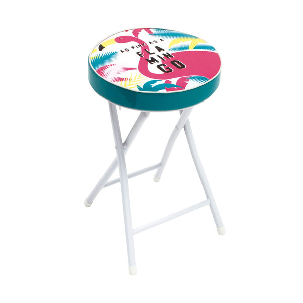 Cot and Candy Flamingo Foldable Stool by Zaska