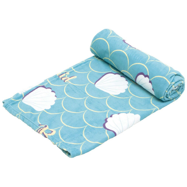 Cot and Candy Mermaid Coral Blanket, 160 x 120 cms by Zaska