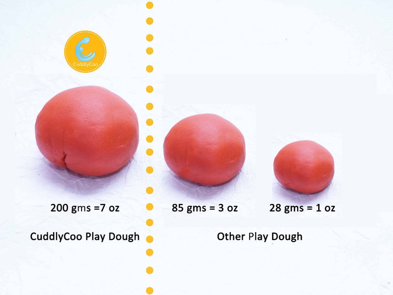 CuddlyCoo Natural Play Dough - 4 colours - The Kids Circle