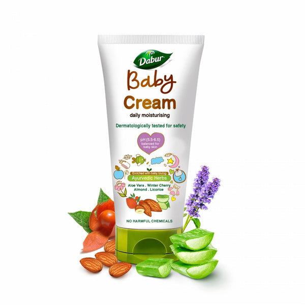 Dabur Baby Cream  For Baby Soft Skin with No Harmful Chemicals - 200 ml - The Kids Circle