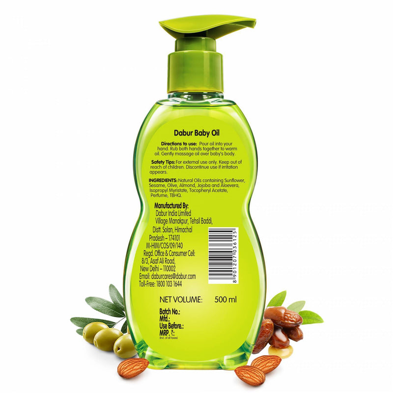 Dabur Baby Oil Non Sticky  Baby Massage Oil with No Harmful Chemicals - The Kids Circle