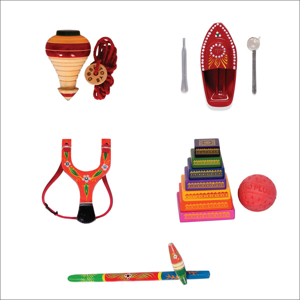 Desi Toys Popular Indian Games Pack of 5 - The Kids Circle