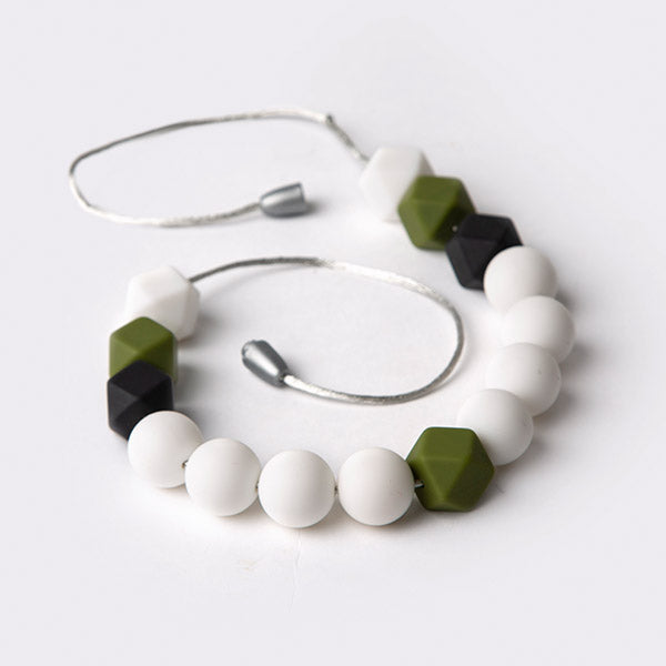 Charismomic Morning Dew Teething Jewellery (Necklace) for Moms to Wear, Breastfeeding/ Nursing Necklace, Teethers Sensory Chewing for (0-1 Year). BPA Free, Silicon Beads/ Certified/ 100% Food Grade
