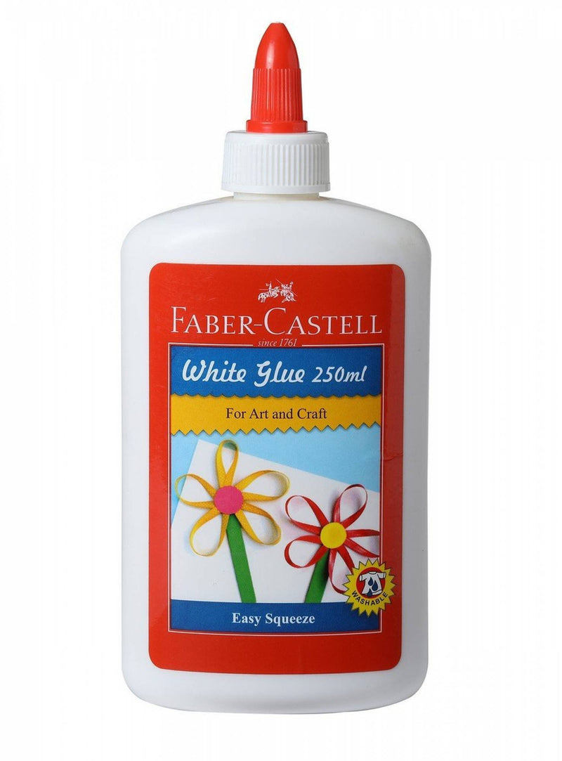 Faber-Castell 220250 White Glue 250Ml Flat Bottle - The Kids Circle