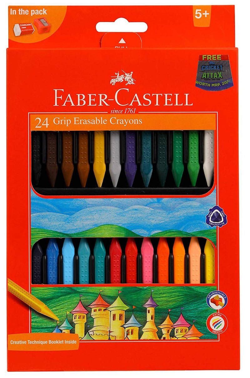 Faber-Castell Erasable Crayons Grip Pack Of 24 - The Kids Circle
