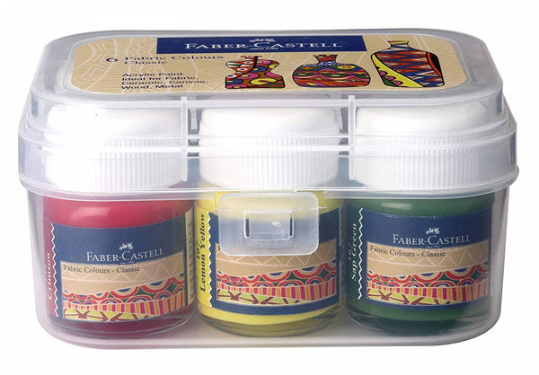 Faber-Castell Fabric Colours 10Ml Plastic Box - The Kids Circle