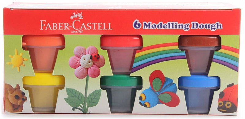 Faber-Castell Modelling Dough 50Gm Pck-6 Shades - The Kids Circle