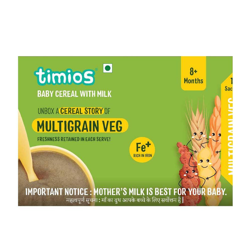 Timios Milk Based Baby Cereal - MultiGrain Veg