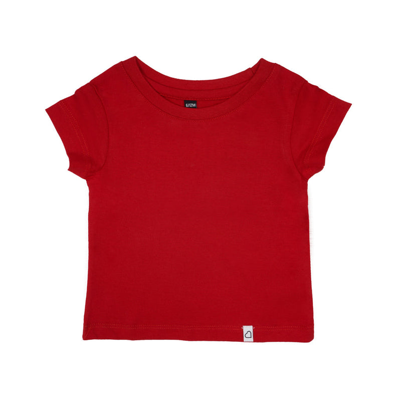 Cot and Candy GingerBread Pure Cotton, Half Sleeve, Round Neck & Solid Tshirt For Girls