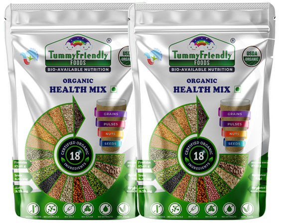TummyFriendly Foods Organic Health Mix for Kids and Adults. No Chemicals, No Pesticides 1600 g (Pack of 2)