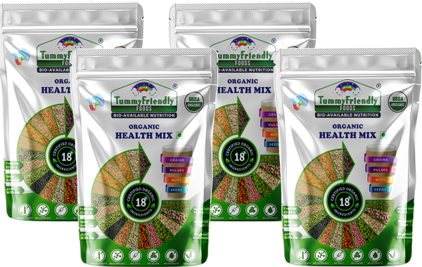 TummyFriendly Foods Organic Health Mix for Kids and Adults. No Chemicals, No Pesticides 400 g (Pack of 4)