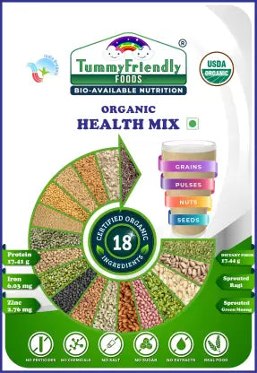 TummyFriendly Foods 100% Organic Health Mix for Kids and Adults. No Chemicals, No Pesticides 300 g (Pack of 3)