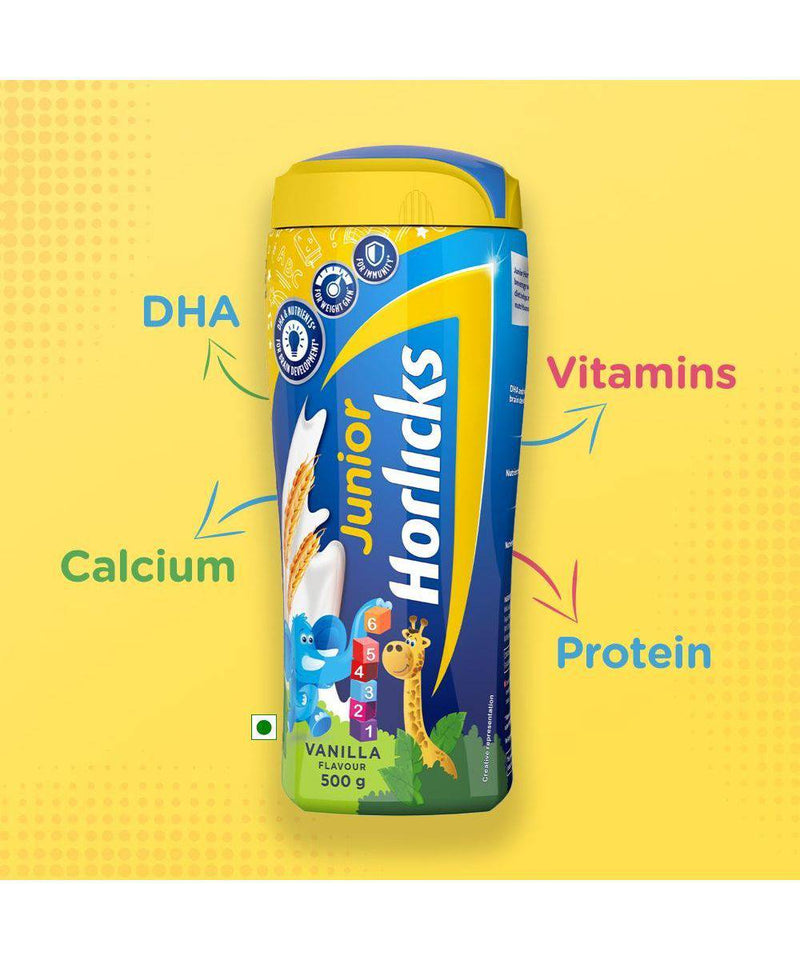 Horlicks Junior Health & Nutrition Drink Vanilla Jar - The Kids Circle