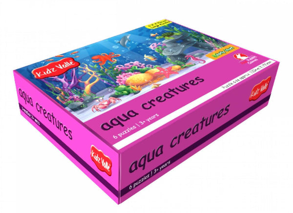 Kidz Valle Aqua Creatures 6 X 4 Pieces Early Start 3 Years (Puzzles For Kids, Floor Puzzles) Puzzles For Kids Age 3 Years And Above - The Kids Circle