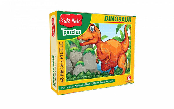 Kidz Valle Dinosaur 48 Pieces Tiling Puzzles ( Jigsaw Puzzles, Puzzles For Kids, Floor Puzzles ), Puzzles For Kids Age 4 Years And Above. - The Kids Circle