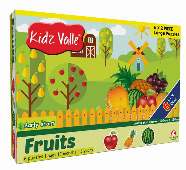 Kidz Valle Franceuits Puzzles 6 X 2 Pieces 12 Months - 3 Years ( Puzzles For Kids, Floor Puzzles ) - The Kids Circle