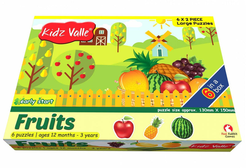 Kidz Valle Franceuits Puzzles 6 X 2 Pieces 12 Months - 3 Years ( Puzzles For Kids, Floor Puzzles ) - The Kids Circle
