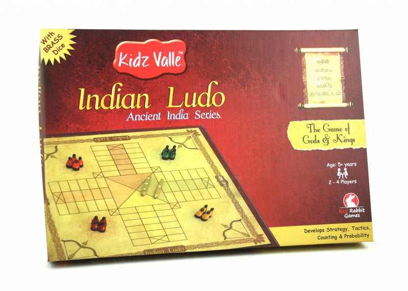Kidz Valle Indian Ludo, Pachisi, Pagadeyaata , Barakatta, Ancient India Series, Indian Traditional Board Game - Blue - The Kids Circle