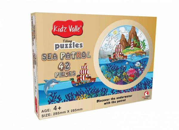 Kidz Valle Sea Patrol Puzzle 42 Piece Tiling Puzzles Circular Puzzle ( Jigsaw Puzzles , Puzzles For Kids, Floor Puzzles ), Puzzles For Kids Age 4 Years And Above. Size: 32.5 Cm X 23.5 Cm - The Kids Circle