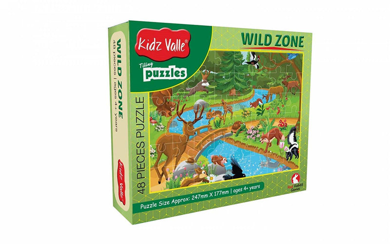 Kidz Valle Wild Zone 48 Pieces Tiling Puzzles (Jigsaw Puzzles, Puzzles For Kids, Floor Puzzles), Puzzles For Kids Age 4 Years And Above - The Kids Circle
