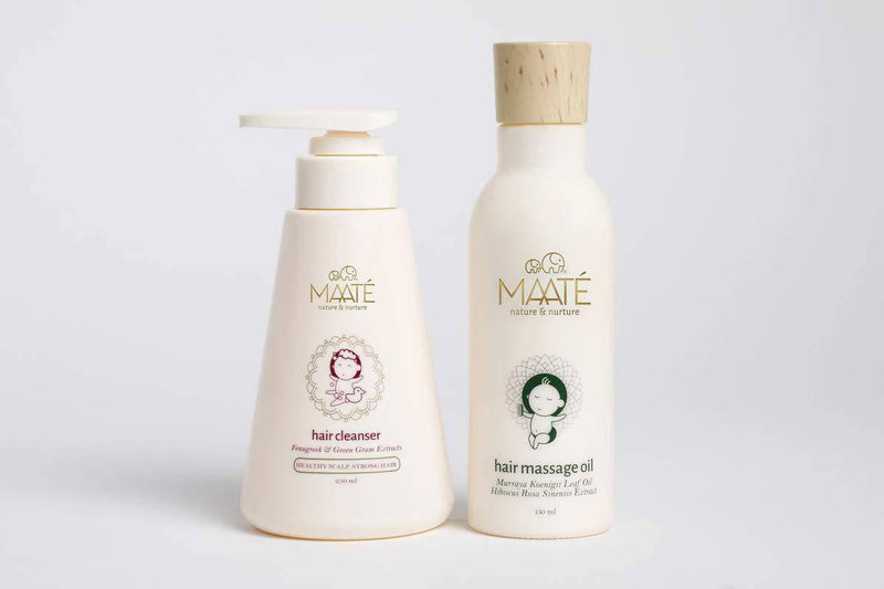 Maate Baby Hair Care Combo Of Hair Massage Oil-150 Ml & Shampoo-250 Ml - The Kids Circle