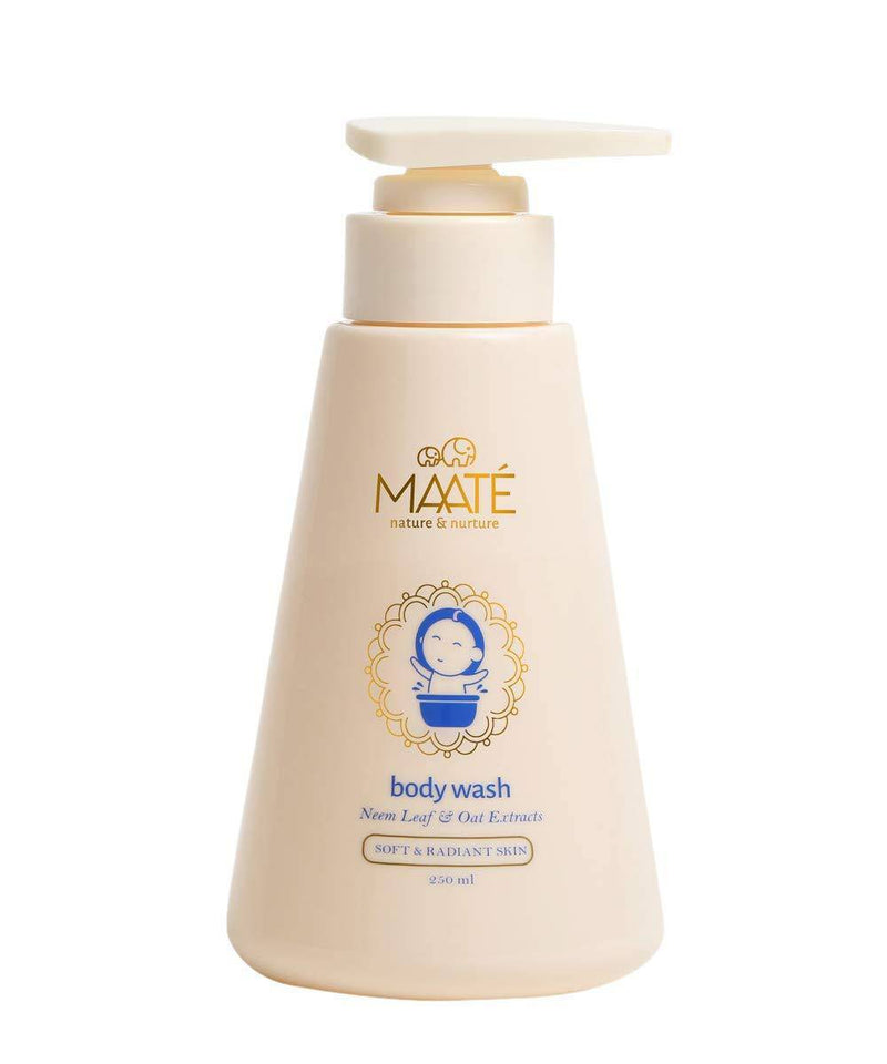 Maate Baby Rinsing Right Gift Box Of Body Wash (250Ml), Hair Cleanser (250Ml) & Hair Comb - The Kids Circle