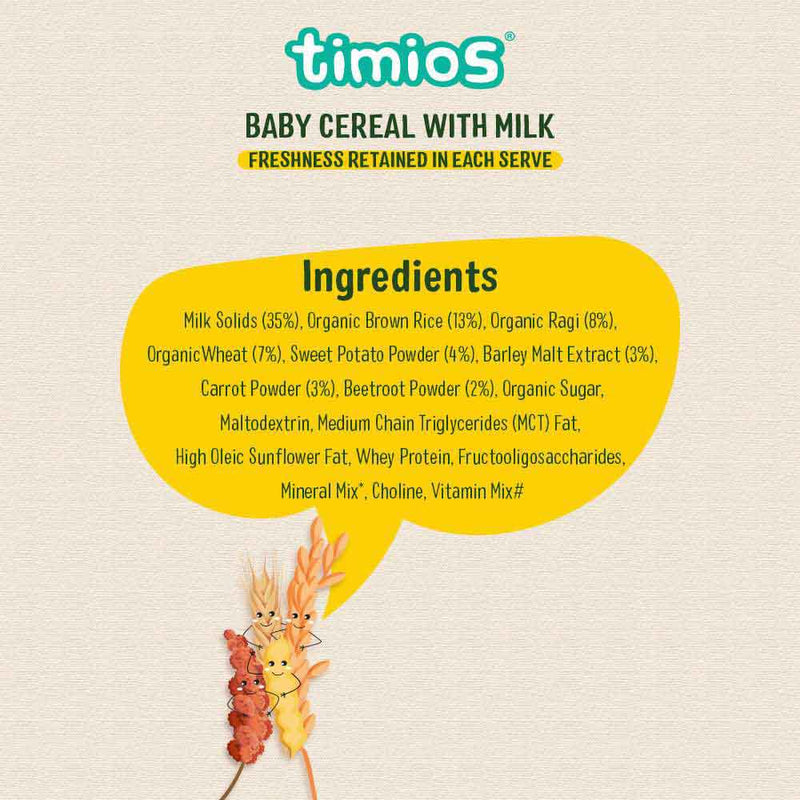 Timios Milk Based Baby Cereal - MultiGrain Veg