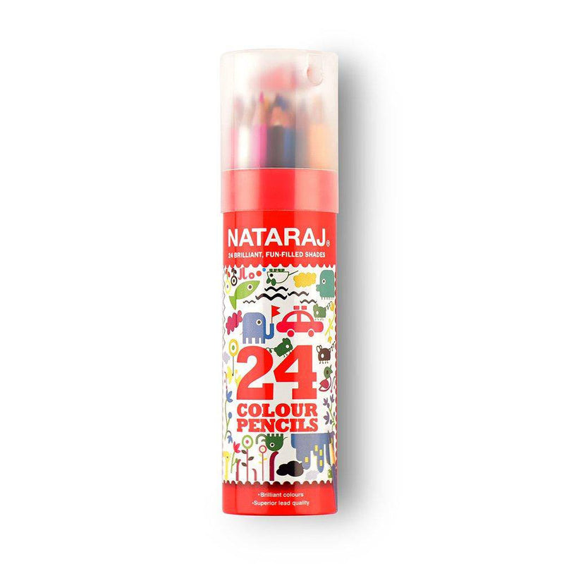 Nataraj 24 Full Size Colour Pencils(Tin Pack) - The Kids Circle