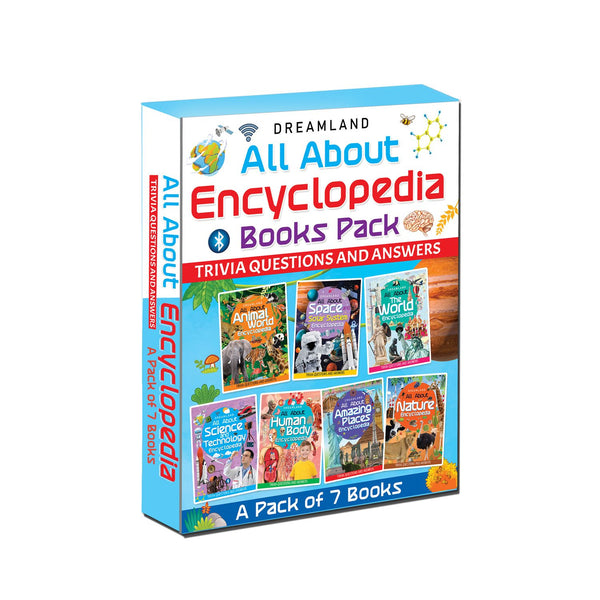 Dreamland Children Encyclopedia Books Pack  for Age 5 - 15 Years- All About Trivia Questions and Answers