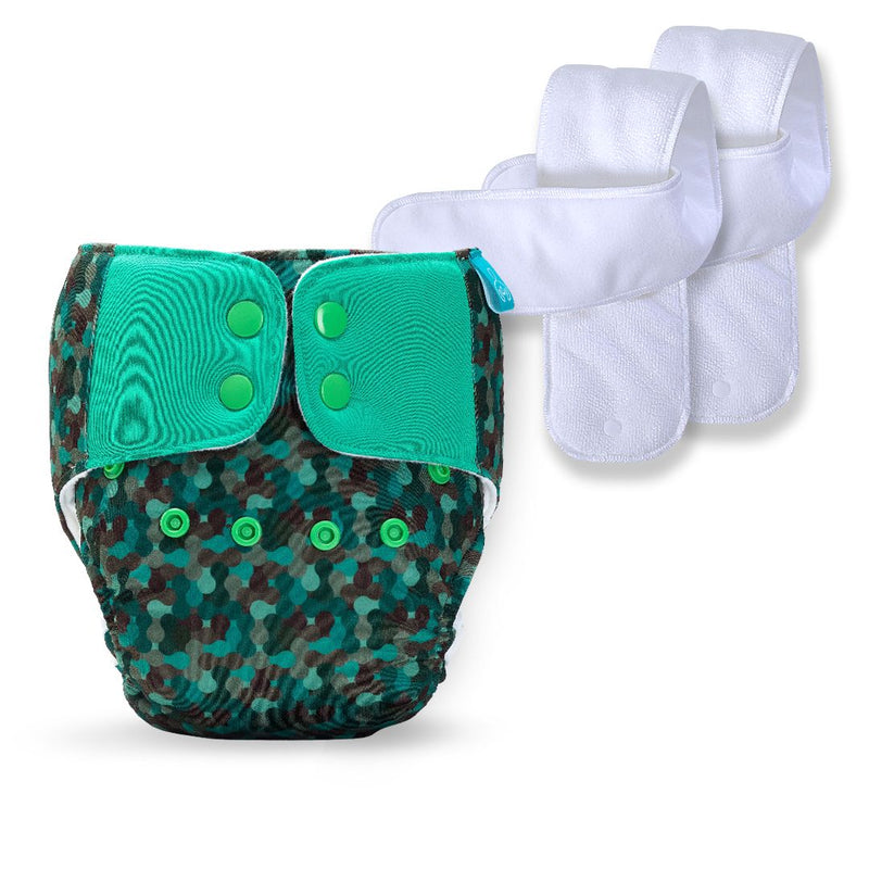 Bumberry Baby Pocket Diaper 2.0- Waterproof Reusable & Adjustable Cloth Diaper with leg gusset, wetfree lining & 2 extralong wetfree insert(6 -36 months)
