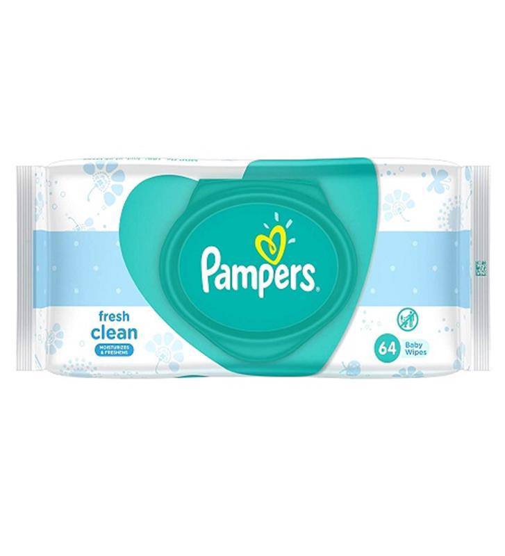 Pampers Fresh Clean Baby Wipes-64S - The Kids Circle