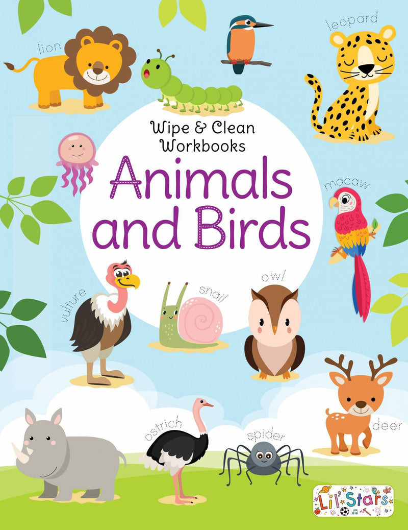 Pegasus Animals And Birds- Wipe & Clean Workbook With Franceee Pen - The Kids Circle