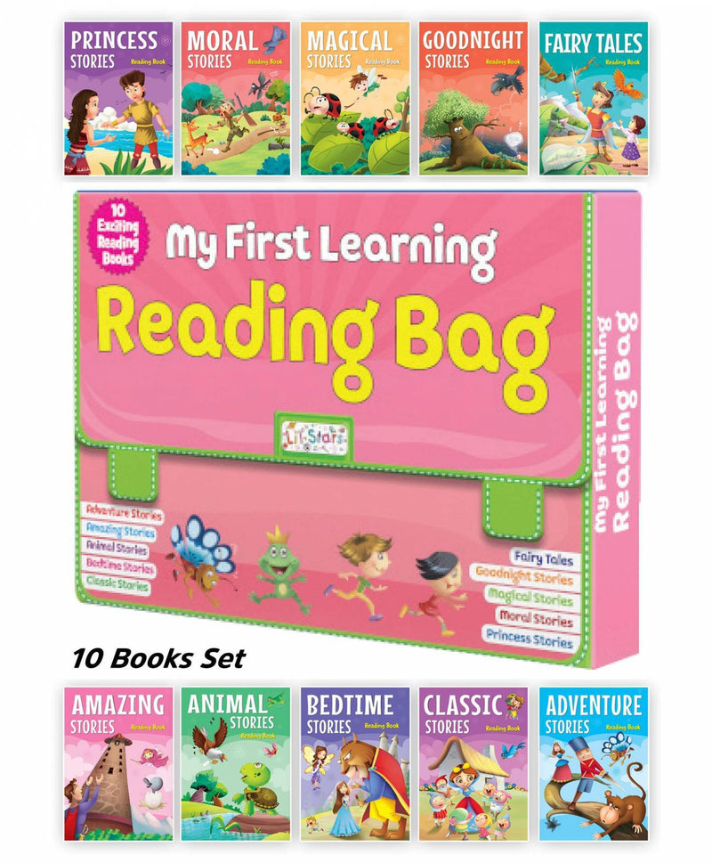 Pegasus My First Learning Reading Bag - Set Of 10 Exciting Reading Books - The Kids Circle