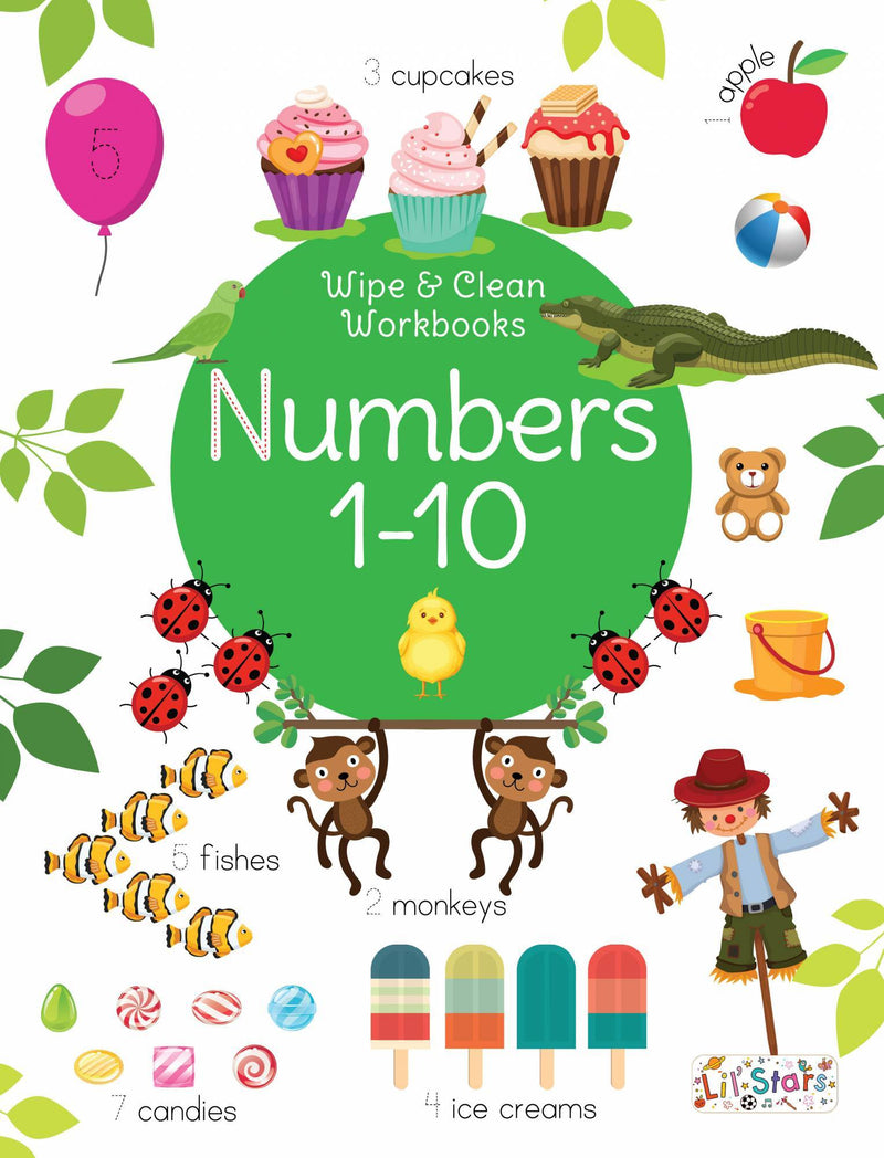 Pegasus Numbers 1-10 - Wipe & Clean Workbook With Franceee Pen - The Kids Circle