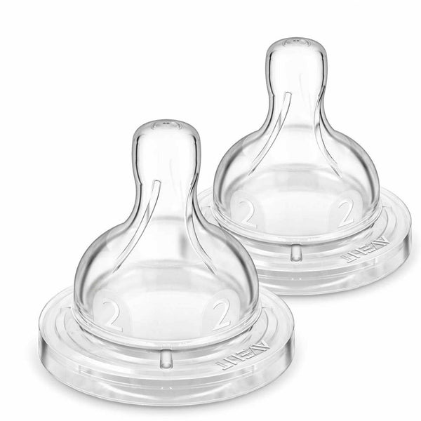 Philips Avent Teat Classic+ Slow Flow 1M+ (2Pc Pack) - The Kids Circle