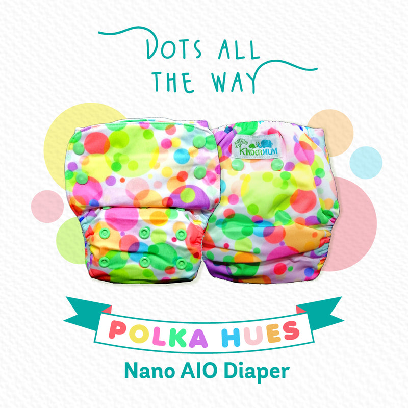 Polka Hues – Nano AIO with 2 organic cotton inserts