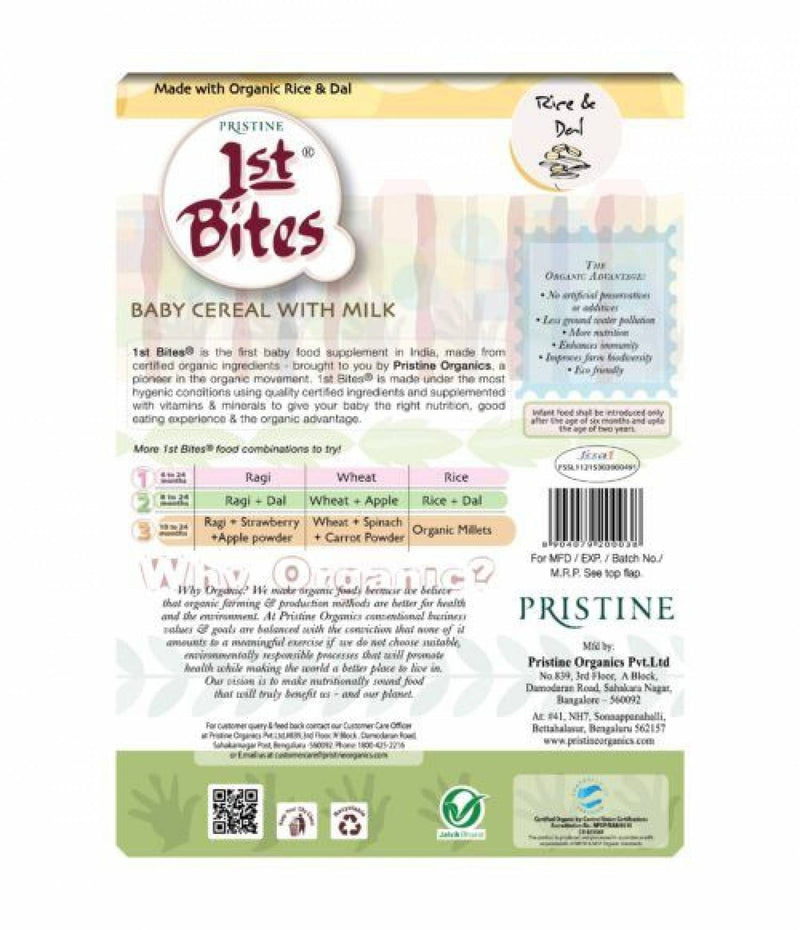 Pristine 1St Bites - Rice & Dal (8 Months - 24 Months ) Stage - 2, 300G - The Kids Circle