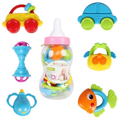 Planet of Toys Boys and Girls 8 Pieces Newborn Toddler Baby Teether Rattle Play Gift Set for Kids - The Kids Circle