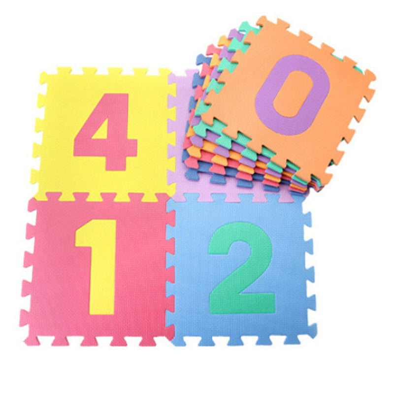 Planet of Toys Educational Puzzle Foam Floor Mats 10 Pieces (30 x 30 cm) - The Kids Circle