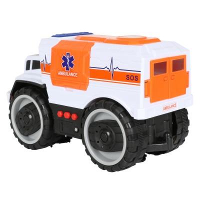 Planet of Toys Set of 2 Friction Powered Ambulance & Police Rescue Vehicle for Kids  (Orange, Blue, Pack of: 1) - The Kids Circle