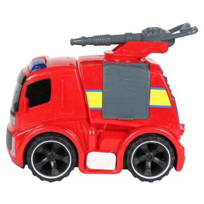 Planet of Toys Friction Powered Auto Fire Musical Rescue Truck Toy with Light & Sound For Kids  (Red, Grey) - The Kids Circle